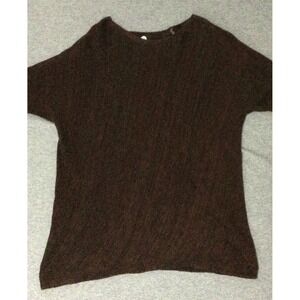 Margaret O'Leary maroon brown blouse top cotton sz small